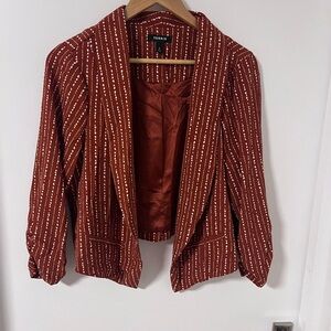 Torrid Women's Rust Orange Striped Blazer